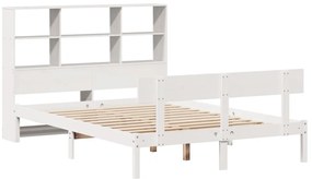 vidaXL Κρεβάτι Βιβλιοθήκη Χωρίς Στρώμα 120x200 εκ Μασίφ Ξύλο Πεύκο