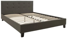 Κρεβάτι Mago pakoworld ύφασμα ανθρακί 150x200εκ