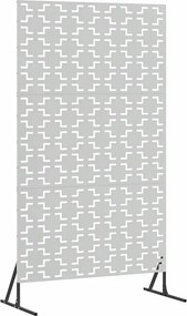 vidaXL Οθόνη Ιδιωτικότητας Γκρι 100 x 50 x 180 εκ. Ατσάλι