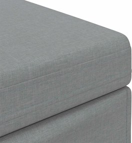 vidaXL Σκαμνί Ανοιχτό γκρι Ύφασμα και Επεξεργασμένο Ξύλο