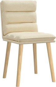 vidaXL Καρέκλες Τραπεζαρίας 2 τεμ. Κρεμ Υφασμάτινες