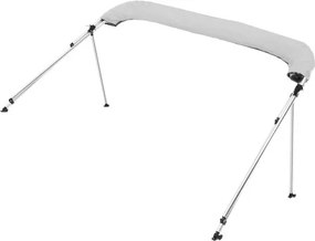 VEVOR 3 Bow Boat Bimini Tops 6 ft Long 600D Polyester Awning Canopy Light Grey