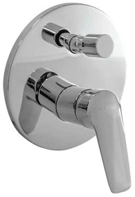 Μίκτης Μπαταρίας Ντους 2 Εξόδων Easter AZ24379C Chrome Praxis Brass
