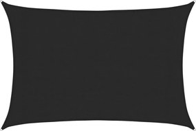vidaXL Πανί Σκίασης Μαύρο 3 x 4 μ. από HDPE 160 γρ./μ²