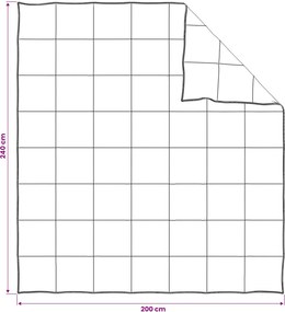 vidaXL Σετ πάπλωμα 200 x 240 cm Όχι Βαμβάκι, Μπαμπού, Πολυεστέρας