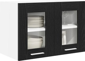 vidaXL Κρεμαστό ντουλάπι Μαύρη Οξυά 60 x 31 x 40 εκ Επεξεργασμένο Ξύλο