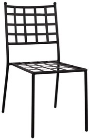 Metallic chair  in black color 46x58x88  cm