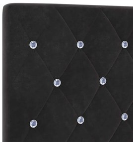 vidaXL Βελούδινο Κεφαλάρι Argyle με κεφαλάρι Μαύρο 180 cm Βελούδο
