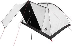 vidaXL Σκηνή Camping 6 ατόμων Λευκό Μαύρο Πολυεστέρας και Χάλυβας