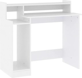 vidaXL Γραφείο με LED Λευκό 97 x 45 x 90 εκ. από Επεξεργασμένο Ξύλο