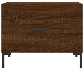 vidaXL Τραπεζάκια Σαλονιού 2 τεμ Brown Oak 50x50x40 εκ Επεξ. Ξύλο