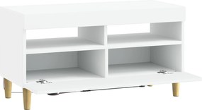 vidaXL Ντουλάπα LED Τηλεόρασης Λευκό Επεξεργασμένο Ξύλο