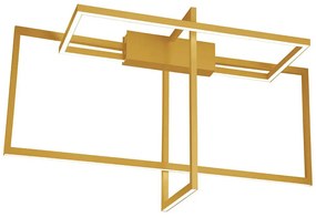 Φωτιστικό Οροφής - Πλαφονιέρα 2080 Led 3000K 60W 93cmx53,5cm Gold Matt Aluminum,Acrylic