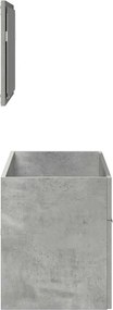 vidaXL Ντουλάπι Μπάνιου με Καθρέφτη Γκρι Σκυροδέματος από Επεξ. Ξύλο