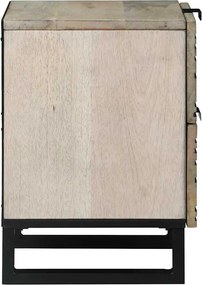 vidaXL Κομοδίνο Λευκό 40 x 33 x 46 εκ. Επεξεργασμένο Ξύλο