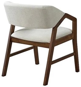Σετ Τραπεζαρίας Eleganza-Livia 7 τεμ. mdf σε καρυδί-εκρού απόχρωση 180x99x75.8εκ 180x99x75.8 εκ.