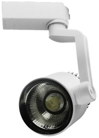 GloboStar S-40041 Διφασικό Bridgelux COB LED Φωτιστικό Σποτ Ράγας 15W 230V 1800lm 24° Ψυχρό Λευκό 6000k