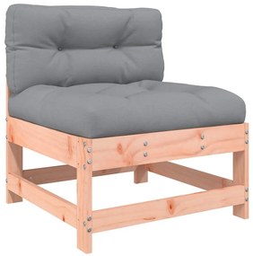 vidaXL Καναπές Μεσαίος με Μαξιλάρια από Μασίφ Ξύλο Ψευδοτσούγκας