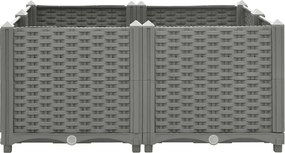 vidaXL Ζαρντινιέρα 80 x 80 x 38 εκ. από Πολυπροπυλένιο