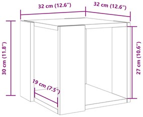 ΤΡΑΠΕΖΑΚΙ ΣΑΛΟΝΙΟΥ ΓΚΡΙ SONOMA 32X32X30 ΕΚ. ΕΠΕΞΕΡΓΑΣΜΕΝΟ ΞΥΛΟ 848148