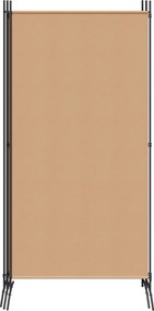 vidaXL 4-Πίνακας Διαχωριστικός Μπεζ 346 x 180 cm Ύφασμα