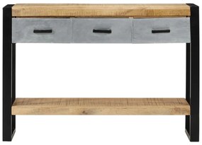 vidaXL Τραπέζι Κονσόλα 110x30x76 εκ. από Μασίφ Ακατέργαστο Ξύλο Μάνγκο
