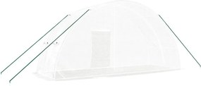 vidaXL Θερμοκήπιο με Ατσάλινο Πλαίσιο Λευκό 12 μ² 6 x 2 x 2,85 μ.