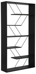 Βιβλιοθήκη Tars ανθρακί-μαύρο 84x24x157εκ 84x24x157 εκ.