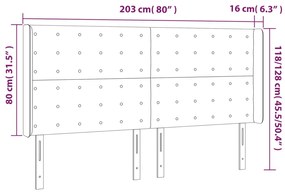 ΚΕΦΑΛΑΡΙ ΚΡΕΒΑΤΙΟΥ LED ΜΑΥΡΟ 203X16X118/128 ΕΚ. ΒΕΛΟΥΔΙΝΟ 3124550