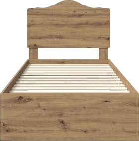 vidaXL Σκελετός Κρεβατιού Artisan Δρυς 90 x 200 cm Επεξεργασμένο Ξύλο