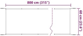 vidaXL Τέντα Κάθετη Μπλε 60 x 800 εκ. από Ύφασμα Oxford