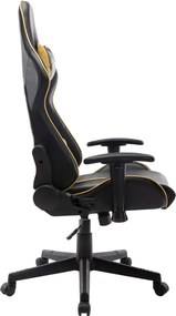 vidaXL Καρέκλα Gaming Μαύρη / Χρυσή από Συνθετικό Δέρμα