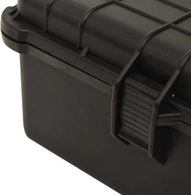 vidaXL Θήκη Πτήσης Φορητή Μαύρη 55 x 43 x 21 εκ. από Πολυπροπυλένιο