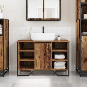 vidaXL ντουλάπι νιπτήρα  Παλιό ξύλο 91x35x60 cm Από στερεό ξύλο