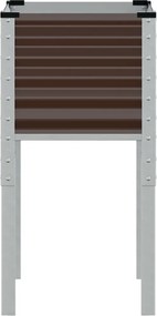 vidaXL Γλάστρα Κήπου Καφέ 45x45x88 εκ. από Ατσάλι