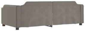 Καναπές Κρεβάτι Συρόμενος Taupe 90x200 εκ. Ύφασμα &amp; Συρτάρια - Μπεζ-Γκρι