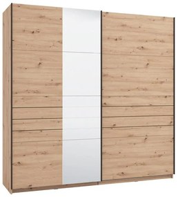 Ντουλάπα Συρόμενη VEYMONT 220 OG με Καθρέπτη Artisan Oak 220x61x218εκ. 220x61x218 εκ.