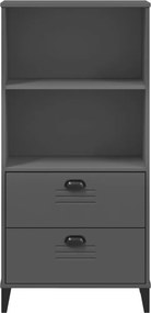 vidaXL Βιβλιοθήκη VIKEN Ανθρακί Γκρι 60x35x123 εκ. από Επεξεργ. Ξύλο