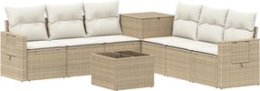 vidaXL Σετ Καναπέ 8 τμχ. Μπεζ και Κρέμ 55 x 55 x 37 εκ