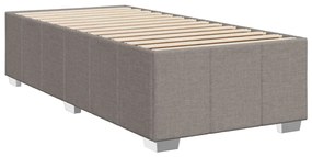 Κρεβάτι Boxspring με Στρώμα Taupe 90x200 εκ. Υφασμάτινο - Μπεζ-Γκρι