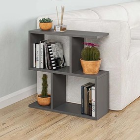 Τραπεζάκι βοηθητικό Homemania Megapap χρώμα ανθρακί 60x20x60εκ.