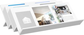 vidaXL Ράφι Περιοδικών Λευκό 90 x 53 x 28,5 εκ Επεξεργασμένο ξύλο