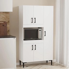 Ντουλάπα κουζίνας Defne σε λευκή απόχρωση  89x37.5x160εκ 89x37.5x160 εκ.