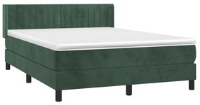 ΚΡΕΒΑΤΙ BOXSPRING ΜΕ ΣΤΡΩΜΑ ΣΚΟΥΡΟ ΠΡΑΣΙΝΟ 140X200ΕΚ. ΒΕΛΟΥΔΙΝΟ 3131084