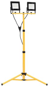 vidaXL Προβολέας LED με Τρίποδο Ψυχρό Λευκό 2 x 50 W