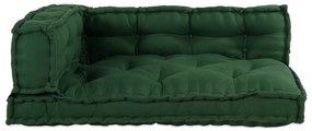 vidaXL Μαξιλάρι για καναπέ παλέτας 3 pcs Πράσινο ύφασμα