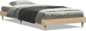vidaXL Πλαίσιο Κρεβατιού Χωρ. Στρώμα Sonoma Δρυς 75x190εκ Επεξ. Ξύλο