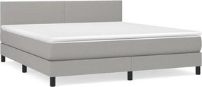 vidaXL Κρεβάτι Boxspring με Στρώμα Αν. Πράσινο 160x200εκ Υφασμάτινο