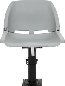 vidaXL Κάθισμα Σκάφους Πτυσσόμ. 2 τεμ. Γκρι 48x51x41 εκ Χωρίς Μαξιλάρι