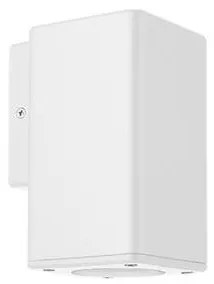 Απλίκα Τοίχου Τετράγωνη GU10 9W IP65 Πλαστικό H16.2 UP OR DOWN ΦOS_ME-21-0202-1-Λευκό 21-0202-1